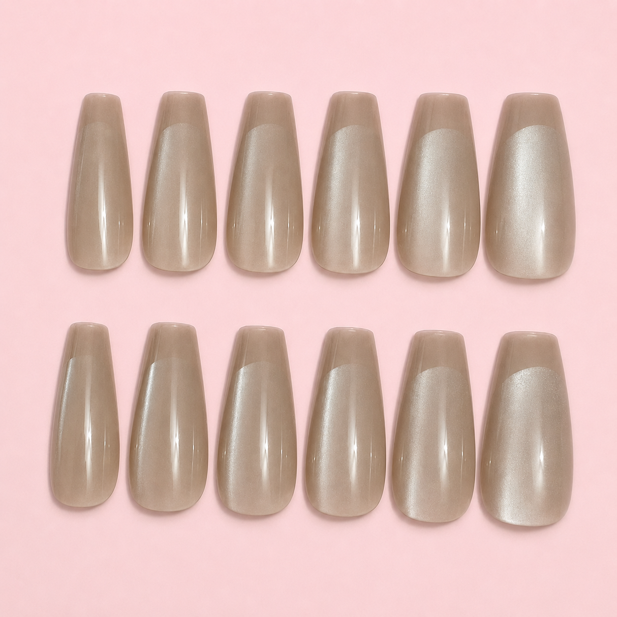 Champagne Mist Shimmer Press-On Nails
