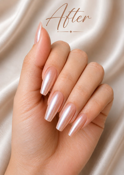Pearl French Press On Nails
